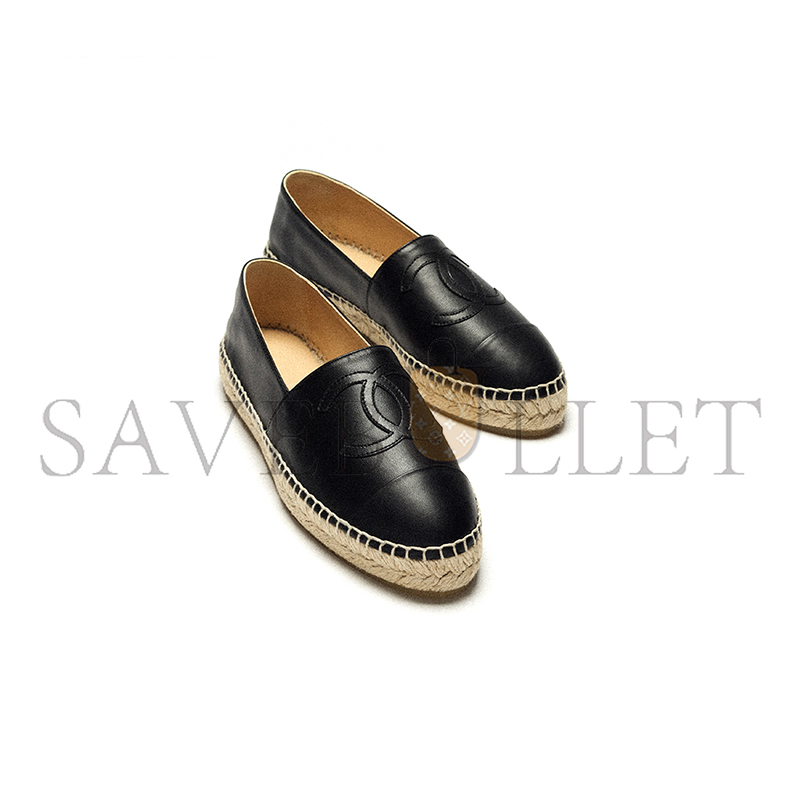 CHANEL ESPADRILLES LAMBSKIN BLACK G29762